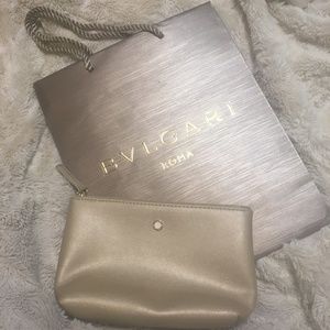 New Bvlgari parfums cosmetic bag & shopping bag bundle